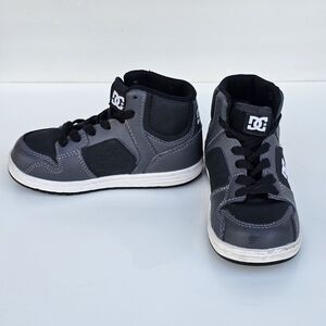 DC Shoes dark gray and black high-top sneakers boys size 9